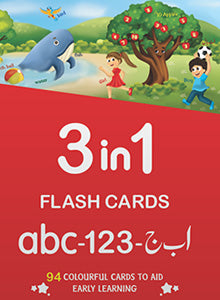 BIG Flash Card 3 in 1 (abc ,Alif Bay Pay,123)